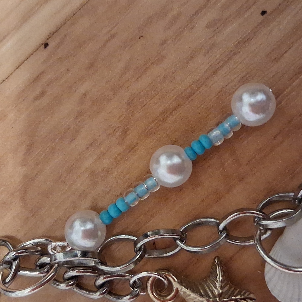 Handmade Ocean Theamed Keychain With A Shell From Ocean - Picture 4 of 4